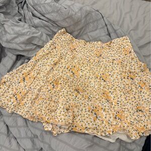 Floral Yellow Skirt American eagle